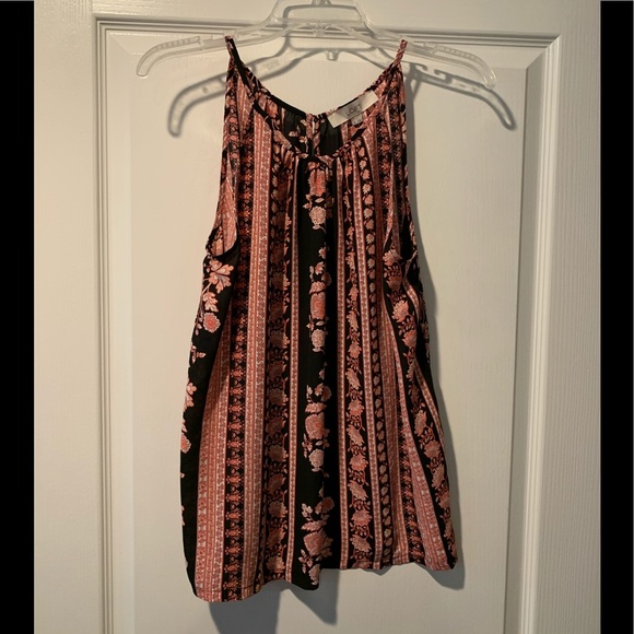 LOFT Tops - LOFT SPAGHETTI STRAP FLORAL BLOUSE SIZE MEDIUM NWT